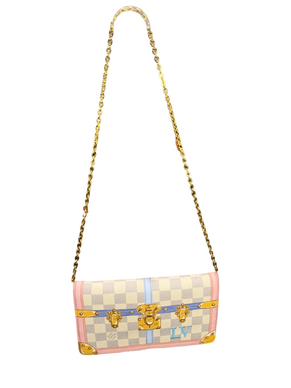 Louis Vuitton Summer Trunks Weekend Pochette Damier Azur Crossbody Shoulder WOC